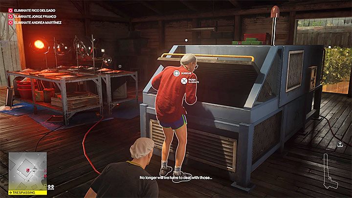 Jorge Franco wkrótce dowie się o naprawieniu maszyny kokainowej - Zadania fabularne w misji Trzygłowy wąż | Hitman 2 - Hitman 2 - poradnik do gry