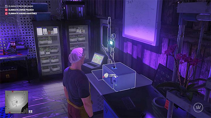 Wejdź do laboratorium botanicznego - Zamordowanie Jorge Franco w misji Trzygłowy wąż w Hitman 2 - Hitman 2 - poradnik do gry
