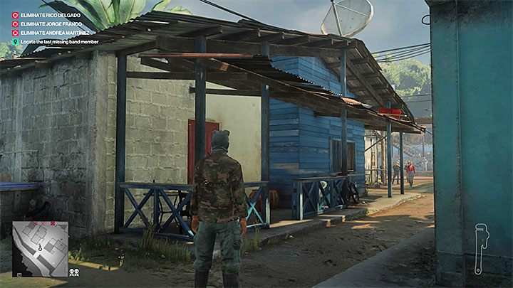 Trzeciego muzyka (perkusistę) musisz odnaleźć w jednym z budynków (rozpoznasz go po tym, że ze środka dobiega głośna muzyka) - Gdzie znaleźć zaginionych muzyków w misji Trzygłowy wąż w Hitman 2? - Hitman 2 - poradnik do gry