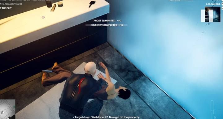 Ciche zabójstwo bez użycia narzędzi - możesz użyć także np. garo ty - Zamordowanie Almy Reynard w misji Zew Nocy w Hitman 2 - Hitman 2 - poradnik do gry