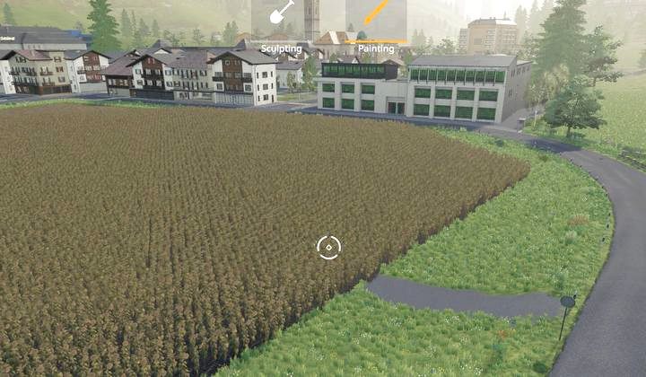 Drugi tryb narzędzia edycji terenu pozwala Wam nałożyć na ziemię jedną z dostępnych tekstur - Farming Simulator 19: Wyrównywanie terenu - jak używać? - Farming Simulator 19 - poradnik do gry