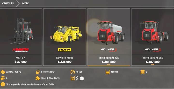 Homer Terra Variant 435 znajdziecie w kategorii Pojazdy -> Pozostałe - Farming Simulator 19: HOLMER Terra Variant DLC - Farming Simulator 19 - poradnik do gry