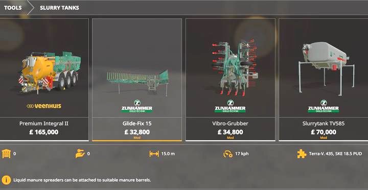 Dodatkowo w DLC otrzymujemy dwa narzędzia do aplikacji gnojowicy na polu - Zunhammer GlideFix 15 i Zunhammer Vibro - Farming Simulator 19: HOLMER Terra Variant DLC - Farming Simulator 19 - poradnik do gry