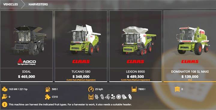 Dla osób, które zakupiły dodatek przed premierą, oddano w ręce także specjalne dodatki, którymi są - Farming Simulator 19: Platinum Expansion (CLAAS Pack) - Farming Simulator 19 - poradnik do gry