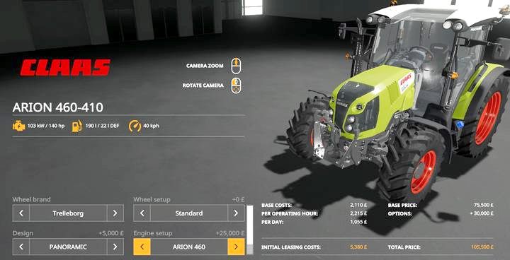 ARION 460-410 jest jedynym małym ciągnikiem w DLC - Farming Simulator 19: Platinum Expansion (CLAAS Pack) - Farming Simulator 19 - poradnik do gry