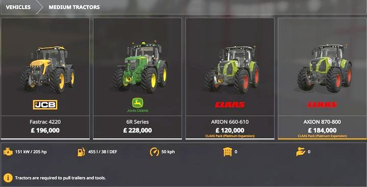 Dostępne są dwa nowe ciągniki klasy średniej - Farming Simulator 19: Platinum Expansion (CLAAS Pack) - Farming Simulator 19 - poradnik do gry
