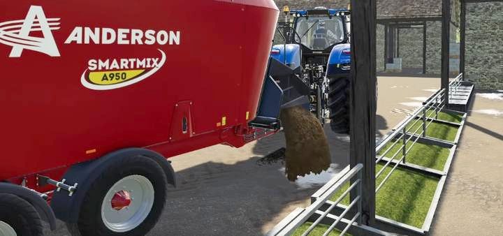 Paszowozy Anderson Group A700 i A950 to alternatywne dla dwóch podstawowych modeli urządzenia do produkcji TMR (wydajnej paszy dla krów) - Farming Simulator 19: Anderson Group Equipment Pack - Farming Simulator 19 - poradnik do gry