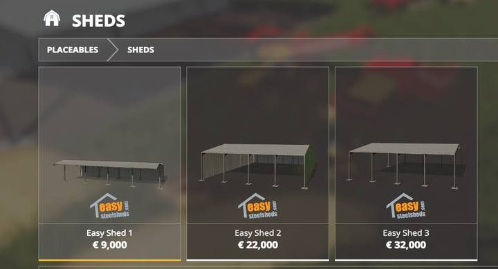 Uważaj, aby stawiać wiaty na równej powierzchni - inaczej dopłacisz ogromne sumy za równanie terenu - Farming Simulator 19: Magazynowanie zbiorów - Farming Simulator 19 - poradnik do gry