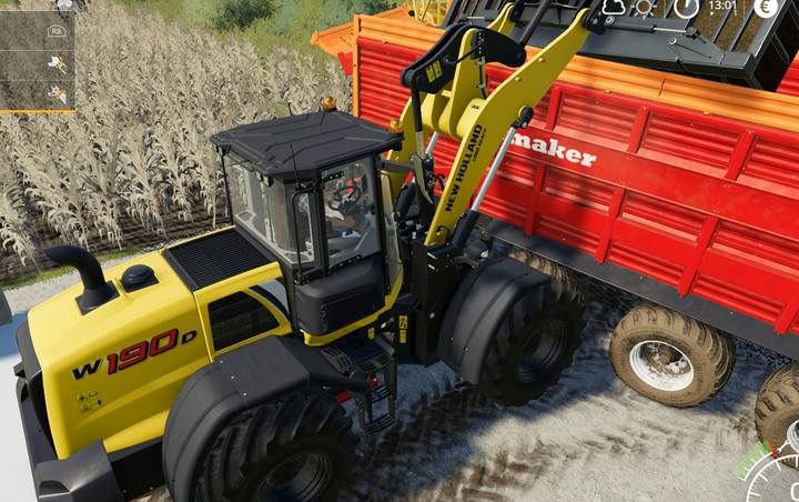 Warto zakupić duży ładowacz kołowy, by szybko opróżnić pryzmę - Farming Simulator 19: Sieczka - poprawa jakości plonów - Farming Simulator 19 - poradnik do gry