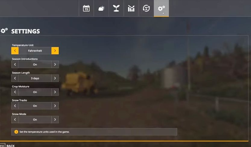 Menu modu Seasons 19 - Farming Simulator 19: Seasons 19 - FAQ - Farming Simulator 19 - poradnik do gry