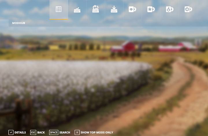 Wewnątrz gdy znajduje się menedżer pozwalający zarządzać zawartością dodatkową - Farming Simulator 19 - poradnik do gry