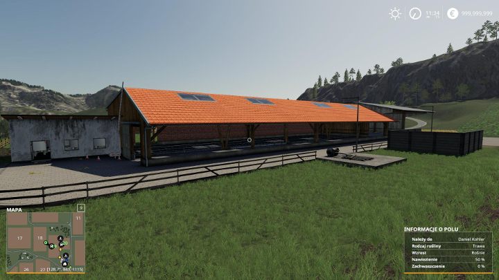 Modyfikacja Placeable Cow Pasture to nic innego jak obora połączona z pastwiskiem - Farming Simulator 19: Nowe obiekty - mody - Farming Simulator 19 - poradnik do gry