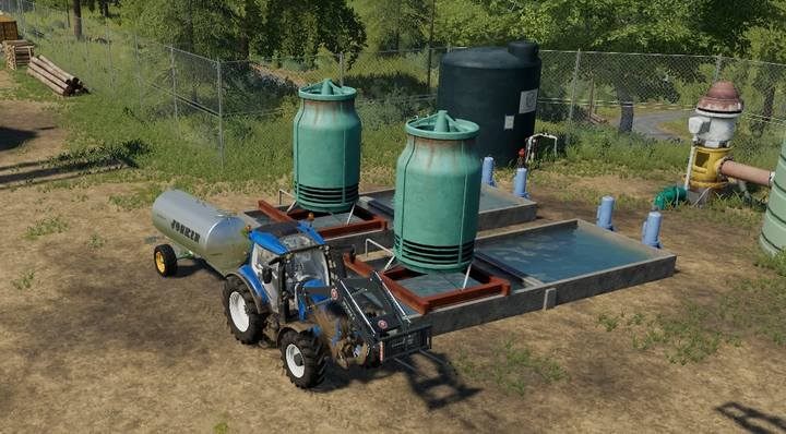 Jeden ze zbiorników przy skupie - Farming Simulator 19: Woda - skąd czerpać? - Farming Simulator 19 - poradnik do gry