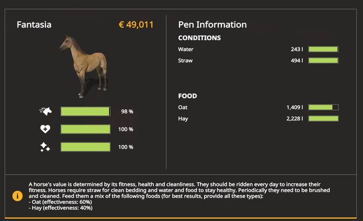 W pełni zadbany koń będzie wart 50 000$ - Farming Simulator 19: Konie - hodowla - Farming Simulator 19 - poradnik do gry
