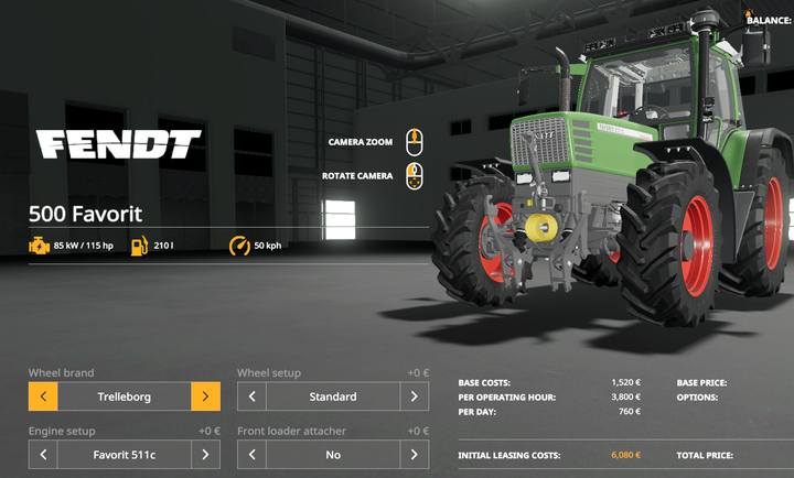 Fendt 500 Favorit - Farming Simulator 19: Ciągniki i ciężarówki - Farming Simulator 19 - poradnik do gry