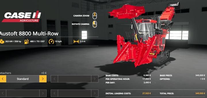 CaseIH Austoft 8800 Multi-Row - Farming Simulator 19: Kombajny i hedery - Farming Simulator 19 - poradnik do gry