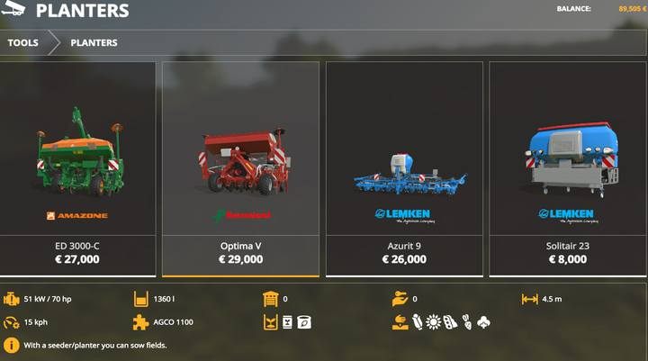 Sadzarki - Farming Simulator 19: Maszyny do obróbki pola - Farming Simulator 19 - poradnik do gry