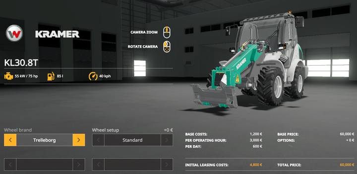 Kramer KL30.8T - Farming Simulator 19: Ładowacze - Farming Simulator 19 - poradnik do gry