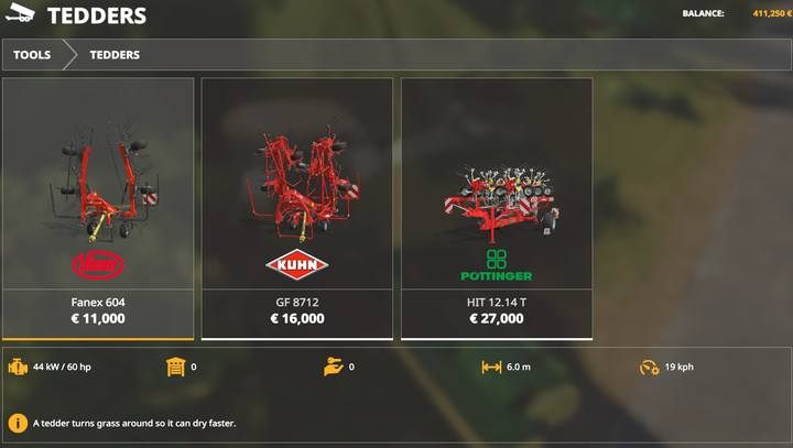 Przetrząsacze - Farming Simulator 19: Narzędzia do trawy i siana - Farming Simulator 19 - poradnik do gry