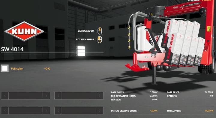 KUHN SW 4014 - Farming Simulator 19: Technologia beli, prasy - Farming Simulator 19 - poradnik do gry