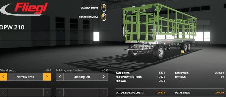 Fliegl DPW 210 - Farming Simulator 19: Technologia beli, prasy - Farming Simulator 19 - poradnik do gry