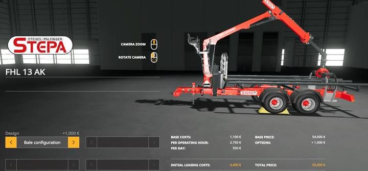 Dostępny jest jeszcze jeden sekretny model umożliwiający transport i załadunek bel - Stepa FHL 13 AK - Farming Simulator 19: Technologia beli, prasy - Farming Simulator 19 - poradnik do gry