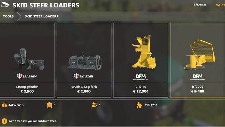 Te małe ładowacze są częściowo przeznaczone do pracy z drzewami - Farming Simulator 19: Narzędzia do obróbki drewna - Farming Simulator 19 - poradnik do gry