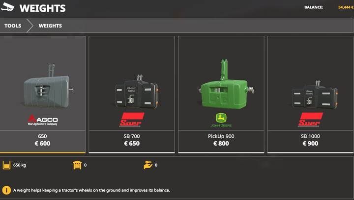 Obciażniki - Farming Simulator 19: Maszyny i narzędzia - pozostałe - Farming Simulator 19 - poradnik do gry