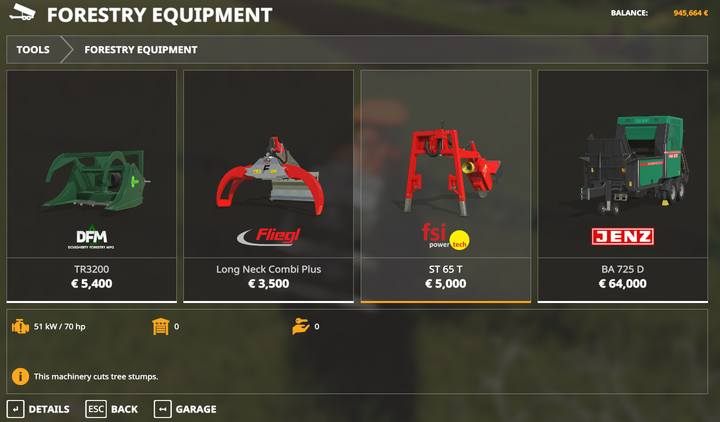 ST 65 T - Farming Simulator 19: Pnie, krzewy - jak usuwać? - Farming Simulator 19 - poradnik do gry