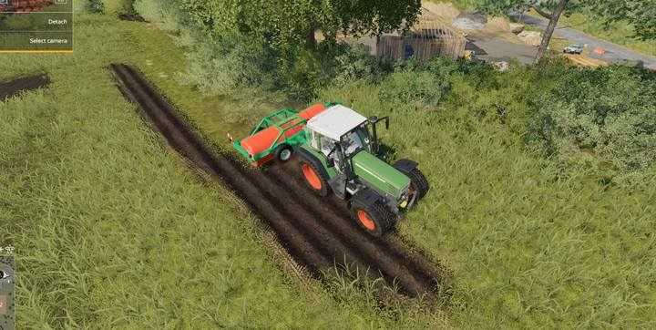 Aby ten fragment stał się na nowo pasmem trawy, użyj walca - Meadow Roller Vario, w kategorii sklepu Inne - Farming Simulator 19: Pnie, krzewy - jak usuwać? - Farming Simulator 19 - poradnik do gry