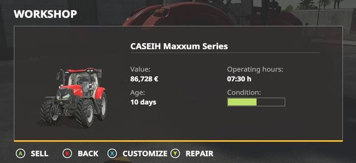 Punkt modyfikacji i sprzedaży znajdziesz za sklepem przy żółtym znaczniku - Farming Simulator 19: Pojazdy, maszyny - jak naprawiać? - Farming Simulator 19 - poradnik do gry