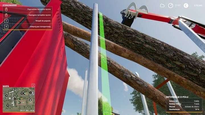 Podczas transportu, używaj pasów - Farming Simulator 19: Obróbka drzew - ścinka, pnie, sprzedaż - Farming Simulator 19 - poradnik do gry