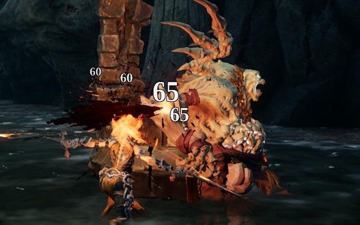 W Darksiders 3 domyślnie włączona jest opcja, dzięki której po każdym ataku Furii na ekranie pojawiają się wartości informujące o skuteczności zadawanych obrażeń - Darksiders 3 - poradnik do gry