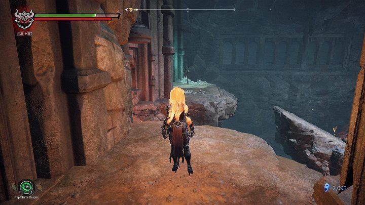 Teraz musisz przeskoczyć na drugą stronę przy pomocy podwójnego skoku - Esencje w grze Darksiders 3 - Darksiders 3 - poradnik do gry