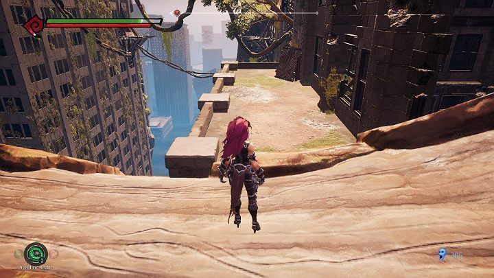 Po pokonaniu przeciwników odwróć się w prawą stronę i wskocz na balkon widoczny na powyższym obrazku - Schronienie | Solucja do gry Darksiders 3 - Darksiders 3 - poradnik do gry