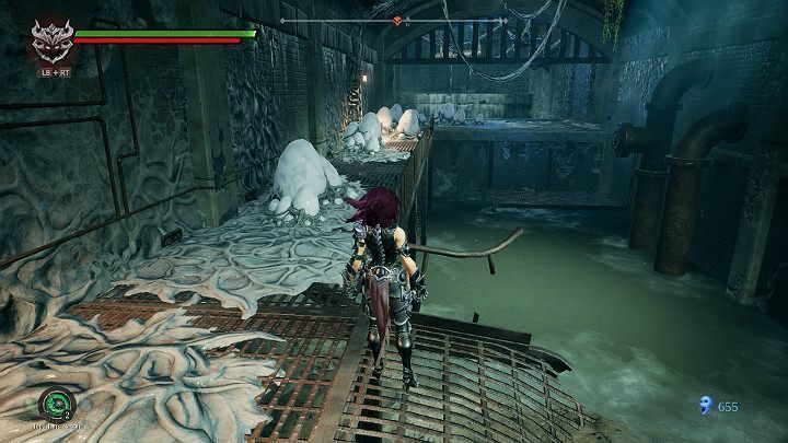 Przechodząc na drugą stronę kanałów uważaj na jaja - Zaświaty | Solucja do gry Darksiders 3 - Darksiders 3 - poradnik do gry