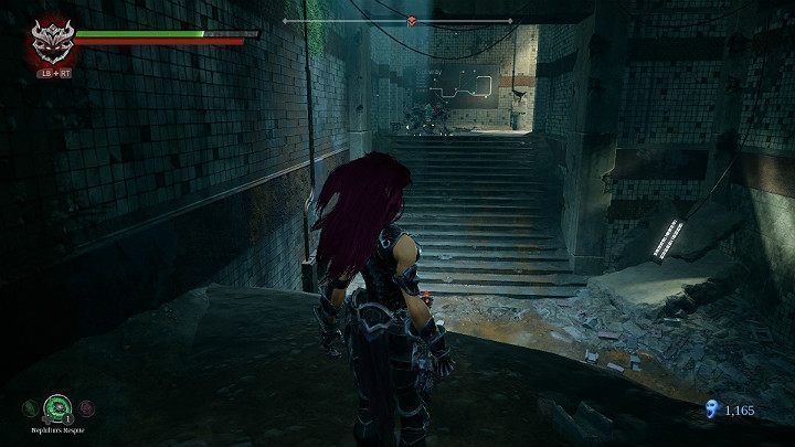 Odwróć się w stronę przejścia do metra i przygotuj się na walkę z kolejnym przeciwnikiem - Zaświaty | Solucja do gry Darksiders 3 - Darksiders 3 - poradnik do gry