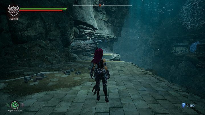 Dojdź do skraju przepaści i odwróć się w lewą stronę - Zaświaty | Solucja do gry Darksiders 3 - Darksiders 3 - poradnik do gry