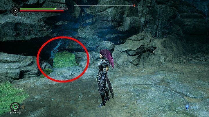 Po zlikwidowaniu przeciwnika wejdź do wąskiego korytarza widocznego na powyższym obrazku - Zaświaty | Solucja do gry Darksiders 3 - Darksiders 3 - poradnik do gry