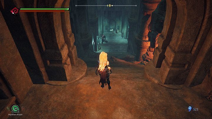 Na dole czeka na Ciebie szkielet z maczugą - Esencje cz. 2 - Katakumby | Solucja do gry Darksiders 3 - Darksiders 3 - poradnik do gry