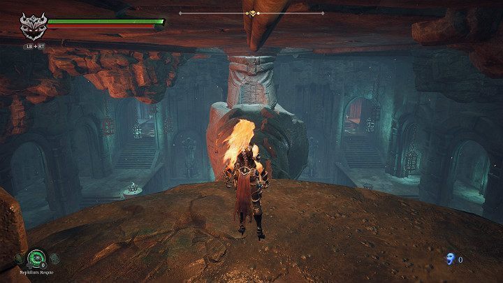 Wejdź na samą górę Sali i przejdź po moście na jego drugi koniec - Esencje cz. 2 - Katakumby | Solucja do gry Darksiders 3 - Darksiders 3 - poradnik do gry