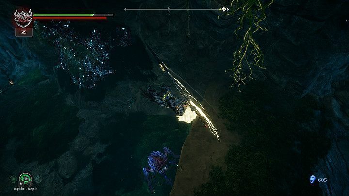 Trafisz do małej groty z obniżeniem terenu - Zaświaty cz.2 | Solucja do gry Darksiders 3 - Darksiders 3 - poradnik do gry