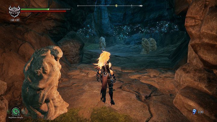 Idąc lewym korytarzem zwróć uwagę na posągi w których są uwięzione dusze - Zaświaty cz.2 | Solucja do gry Darksiders 3 - Darksiders 3 - poradnik do gry