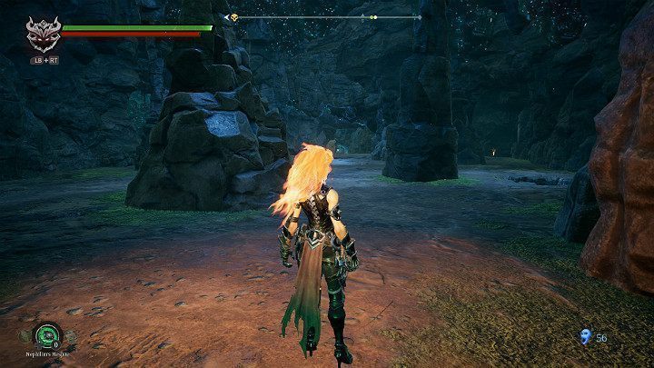 Pamiętasz przeciwników, którzy rzucali w Ciebie bombami, gdy starałeś się skakać pomiędzy półkami skalnymi - Boss - Chciwość | Solucja do gry Darksiders 3 - Darksiders 3 - poradnik do gry