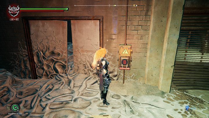 Dojdziesz w końcu do pomieszczenia, które przypomina garaż - Boss - Chciwość | Solucja do gry Darksiders 3 - Darksiders 3 - poradnik do gry