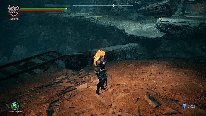 Wagony zjadą po szynach i zablokują się o przeciwną ścianę - Boss- Lenistwo | Solucja do gry Darksiders 3 - Darksiders 3 - poradnik do gry