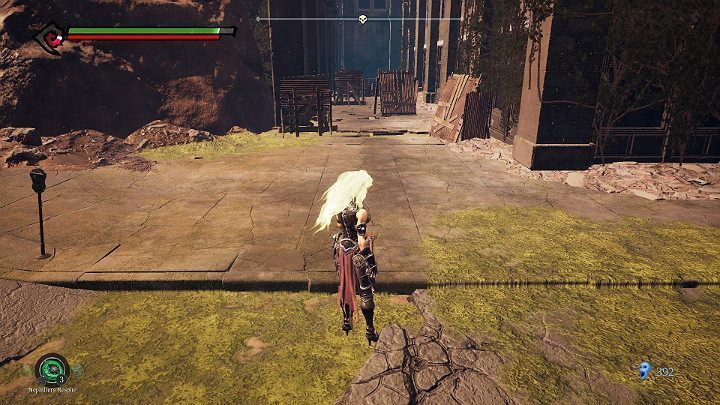 Przejście pomiędzy budynkami jest w miarę bezpieczne - Schronienie cz.2 | Solucja do gry Darksiders 3 - Darksiders 3 - poradnik do gry