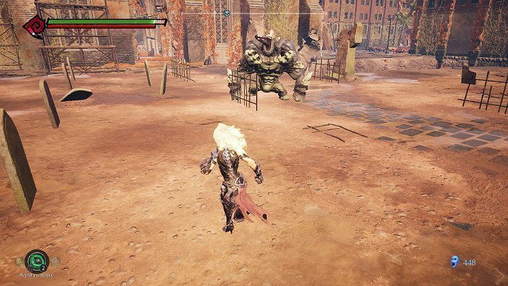 Gdy zlikwidujesz odpowiednią ilość przeciwników pojawi się trudniejszy przeciwnik - Schronienie cz.2 | Solucja do gry Darksiders 3 - Darksiders 3 - poradnik do gry
