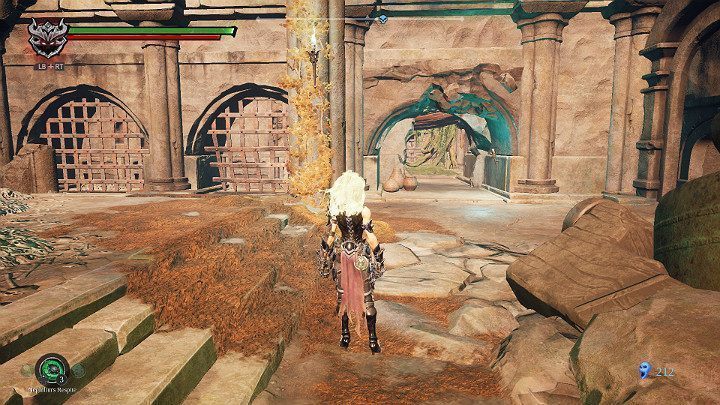 Po skończonej walce przejdź przez przejście widoczne na powyższym obrazku - Schronienie cz.2 | Solucja do gry Darksiders 3 - Darksiders 3 - poradnik do gry