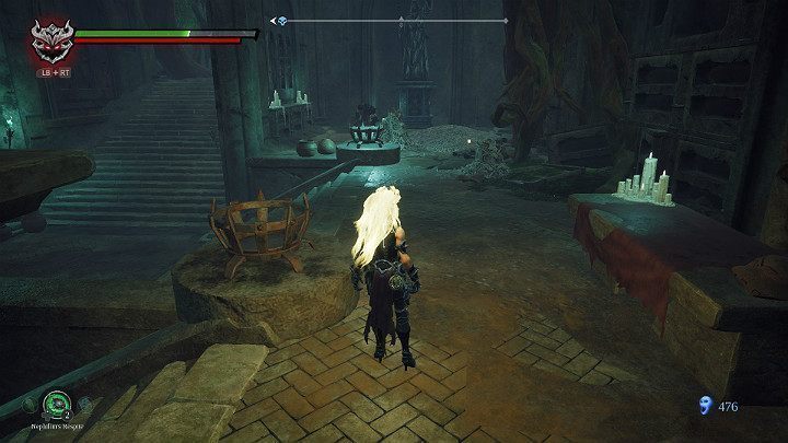 Za ścianą czeka na Ciebie mocniejszy przeciwnik, który broni dostępu do przedmiotu - Schronienie cz.2 | Solucja do gry Darksiders 3 - Darksiders 3 - poradnik do gry